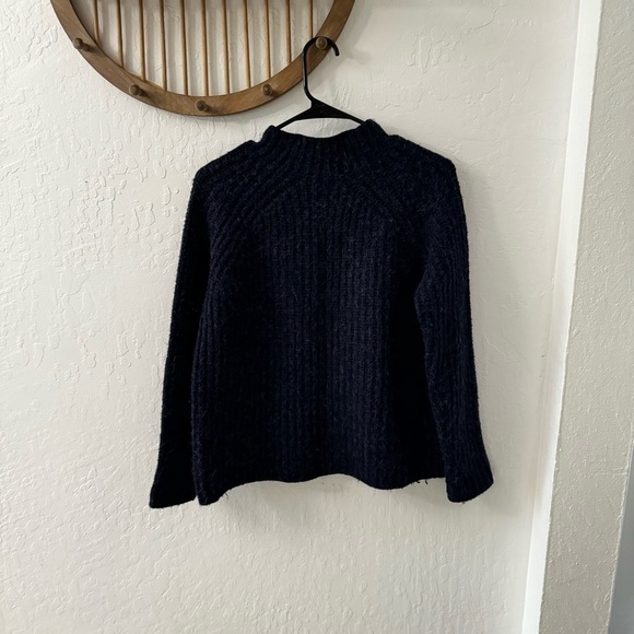 Boden Navy Blue Mock Neck Pullover Wool Alpaca Blend Sweater Small - Picture 6 of 6